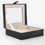 Wholesale custom leather ladies travel jewelry storage box small travel jewelry box and necklace ring