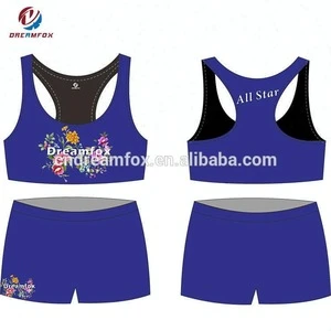 wholesale custom sublimation hot cheap cheerleading uniforms designs