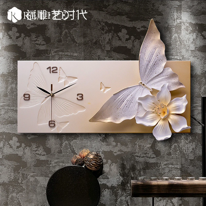 wholesale factory price wall 3D artRELIFE decor hot art painting wall clock creative home plastic