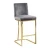 Import Wholesale Furniture Gold Finish Blue Velvet Fabric Cushion Bar Stool Modern from China