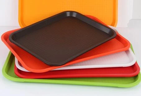 Wholesale Large Square Airline Meal Plastic Food Serving Tray