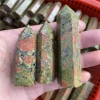 Wholesale natural unakite point crystal quartz stone point crystal wand for decoration
