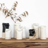 Wholesale northern europe creative custom irregular shape black white fashion garden home decoration ceramic vase