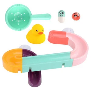 Wholesale novelty bathroom game funny water pipes 12PCS baby bath toy for kids