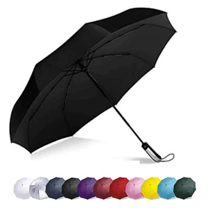 Wholesale Quality Mens Windproof Automatic Foldable Custom Logo Print Travel 3 Fold Umbrella