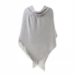 Wholesale solid color women scarf tassel shawl