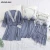 Import Wholesale Spring Silk Pajamas Women Elegant Pyjamas 4 Piece Set Ladies Satin Sleepcoat Pants Sleepwear from China