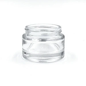 Wholesale straight side cheap price 30g 1oz round glass cosmetic  jar