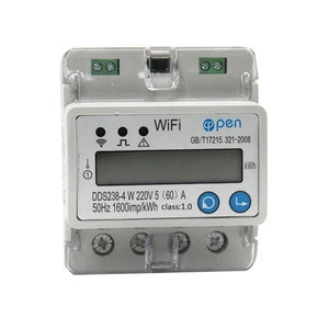 WIFI smart energy meter 5(60)A 110V 230V 50HZ 60HZ Single phase Din rail  over and under voltage current protection RS485