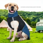 Winter New Pet Dog Cotton Integrated Clothing Coat Windproof Warm Zipper Chest Back Apparel Garment Costume Supplies Products