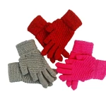 Winter Touch Screen Gloves Women Mens Warm Acrylic Jacquard Gloves Half Finger Gloves Womens Crochet