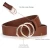Import Women fashion Belts for Jeans with Fashion Double O-Ring Buckle and Faux Leather for woman from China