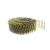 Import wood coil nail grid head paint twist shank coil nails 15 degree golden zinc big flat head coil roofing nails from China