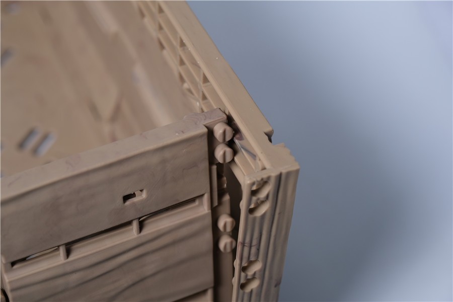 Buy Wood Look Like Effect Folding Collapsible Plastic Storage Rpc Crate ...