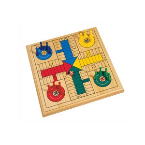 Wooden 4 Color Ludo Board Game Set 12 Ludo Pieces Hot New Products