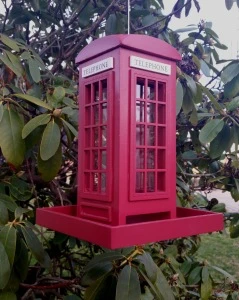 Wooden Telephone Booth Feeder