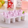 WORTHBUY 8 Grids Creative Design DIY Fruit Marker Popsicle Mold Form For Ice Cream Plastic Ice Cube Mould
