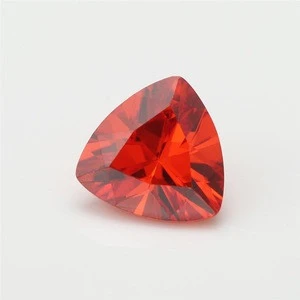 Wuzhou grade AAA synthetic glass fat triangle loose gemstone