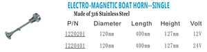 Xiamen Sunshine Marine boat parts and accessories 316 stainless steel single electro-magnetic boat horn