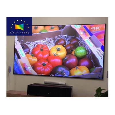 XY screen 80-120 inch  16:9  ALR PET Crystal Projection Screen Narrow Frame For UST Xiaomi 4k Laser  Projector