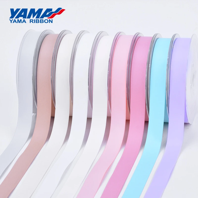 Yama factory polyester 10 sizes smooth pure silk ribbon