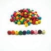 YDS Colorful Maple Wooden Beads 4-25 mm Round  Wood Beads for DIY