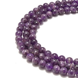 YIZE Biggest Selling Natural Round Amethyst Gem stone Loose Beads 8mm Meaning for Jewelry Making