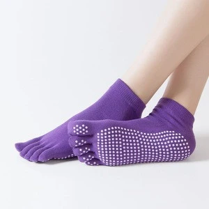 Yoga Socks Exercise Sports Non-slip Sock Toe Five Fingers Girl Female Women Ladies Barre Ballet socks