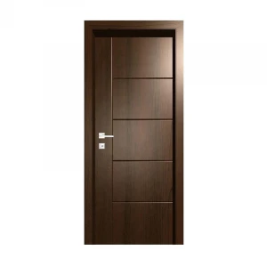 Yohome customized interior room door luxuries interior black door with aluminum strip decoration