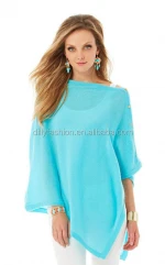 young ladies wool poncho shawl knit fashion poncho