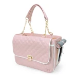 ZB317- Eco-Friendly Luxury Quilted PU leather foldable fashion Weekend Travel Airline Approved Dog Pet Cages Carriers Tote Bag