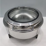 Zhongte Hotel And Restaurant Supplies Economical Stainless Steel Buffet Stove Round Top Chafing Dish
