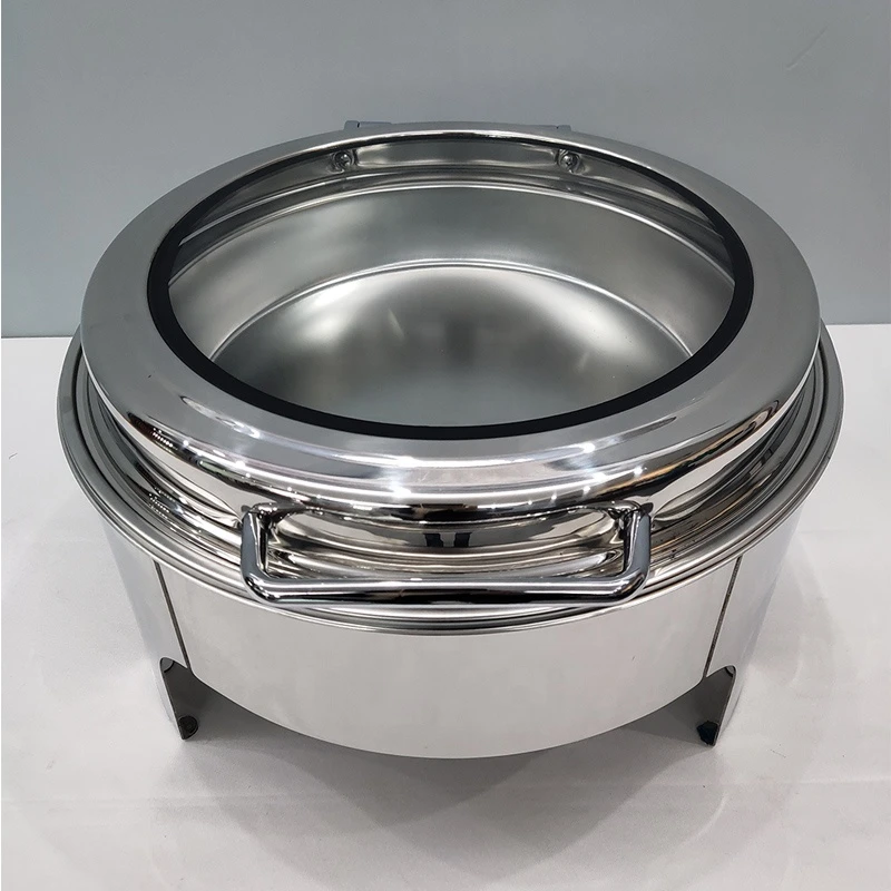 Zhongte Hotel And Restaurant Supplies Economical Stainless Steel Buffet Stove Round Top Chafing Dish