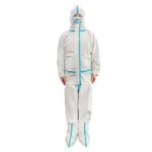 Disposable medical protective coverall with seam tape