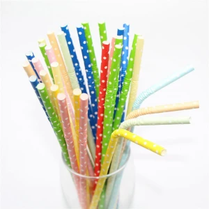party supplies disposable drinking paper straw eco paper straws