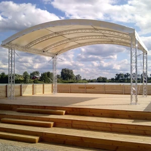 Dragonstage Outdoor Arc Curved Roof System Display Truss for Wedding Event Exhibition Stage Equipment