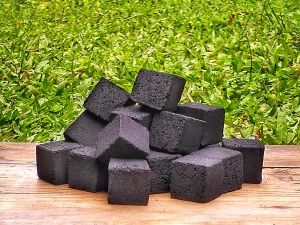 cube  charcoal briquette
