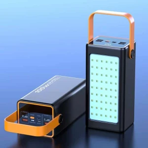 High Capacity 50000mAh Camping Power Bank with LED Light 22.5W Fast Charging & Bright Camping Lantern for Outdoor Adven