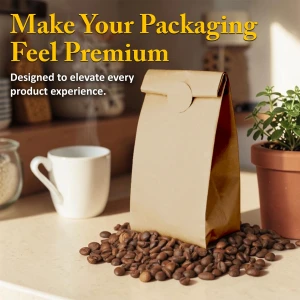 Eco Friendly Kraft Paper Grocery Bags Biodegradable and Recyclable Shopping Bag - NN500