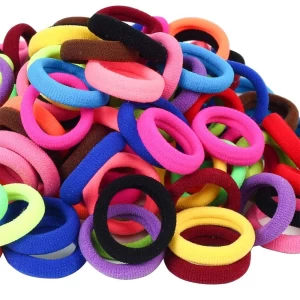 Baby Hair Ties, Cotton Toddler Hair Ties for Girls Kids, Multicolor Small Seamless Hair Bands Elastic Ponytail Holders