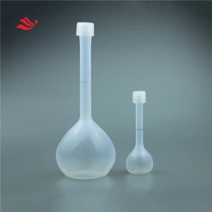 PFA grade A fixed volume thread sealed volumetric flask with scale