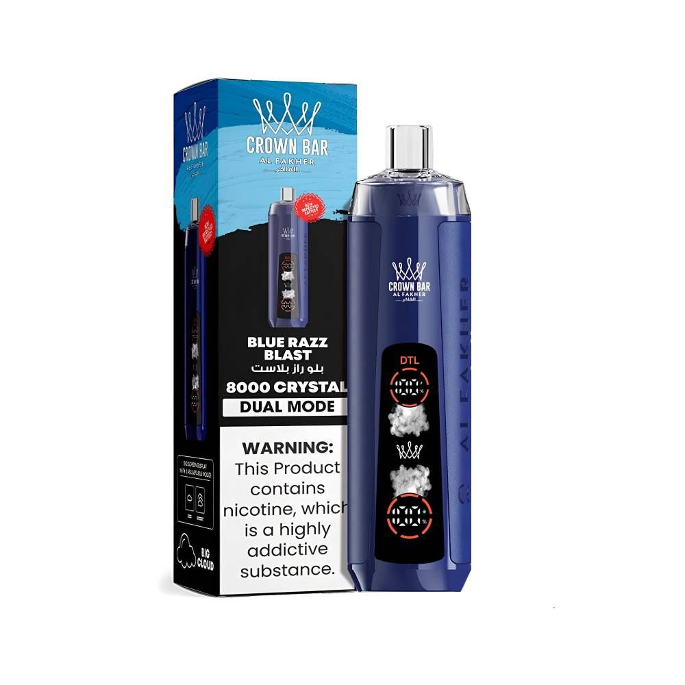elfbar elfa kaufen AL Fakher Crown Bar Pro 8000 Puffs DTL Disposable Vape Review main image 1