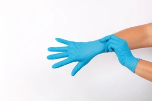 Powder free nitrile gloves