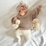 Baby sweater crewneck boy pullover girl spring and winter baby bottom sweater Baby knitwear