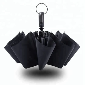 10 ribs foldable reverse auto open close inverted 3 fold umbrella from China manufacturer