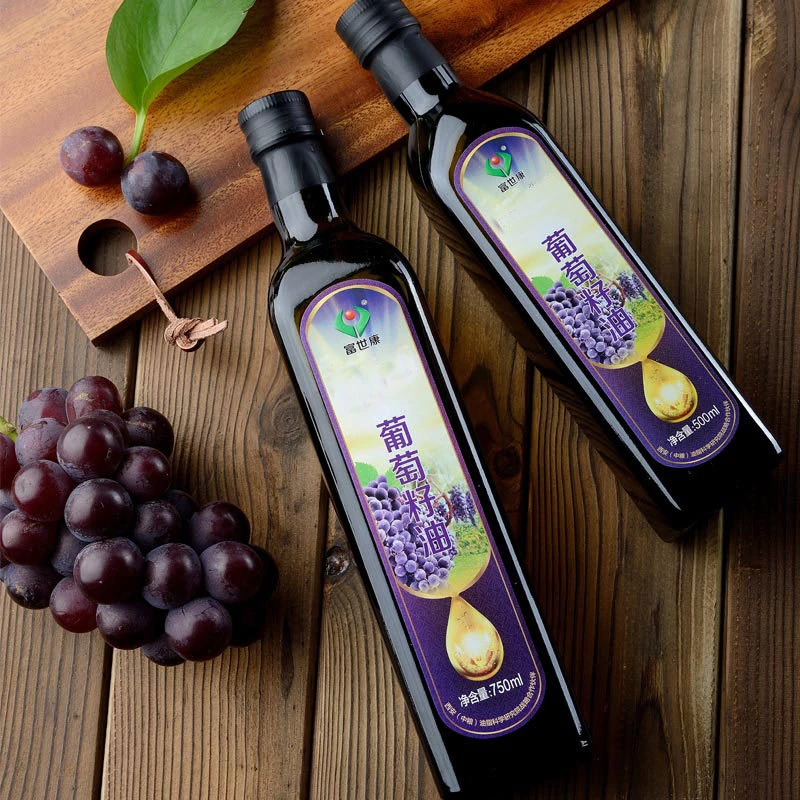 100% Natural food grade cold press Grape seed edible oil with OEM band