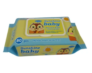 100% Purfied Water Chemical Free Skinare Portable Baby Cleaning Wet Wipes for OEM Factory