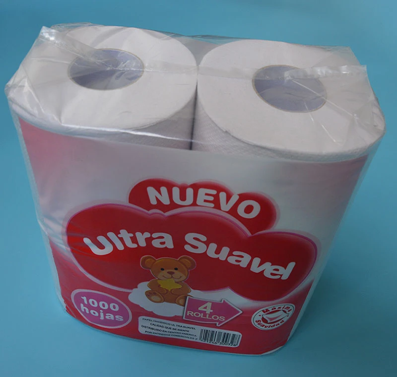 1000 Sheets 4Rolls  2ply Recycled Toilet Paper  Tissue Roll
