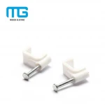 100pcs/bag 12mm nylon electric wire circular cable clips