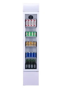 105Litre CE approved single-temperature slim upright fridge refrigerator nevera for cold drink and wine beverage glass door